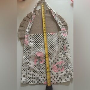 FREE PEOPLE CUTE Floral & Polka Dot Cotton Tote Bag - Pink Accents